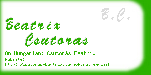 beatrix csutoras business card