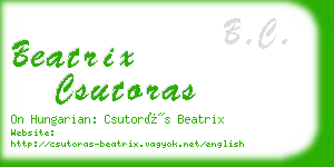 beatrix csutoras business card